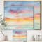 Designart - Pastel Pink And Blue Clouds - Traditional Canvas in Gold Frame